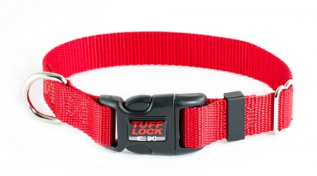 Premium TuffLock - Plastic Buckle Dog Collar - 04001.RED.MAIN_resize