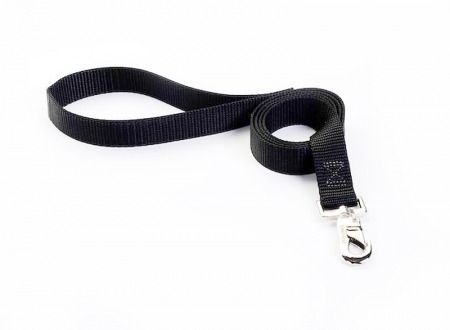 6' black leash -tufflock