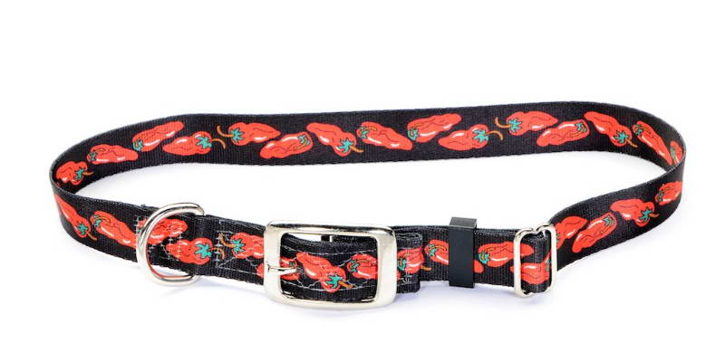 Dog Collar With Chili Peppers Dog Collar With Chili Peppers